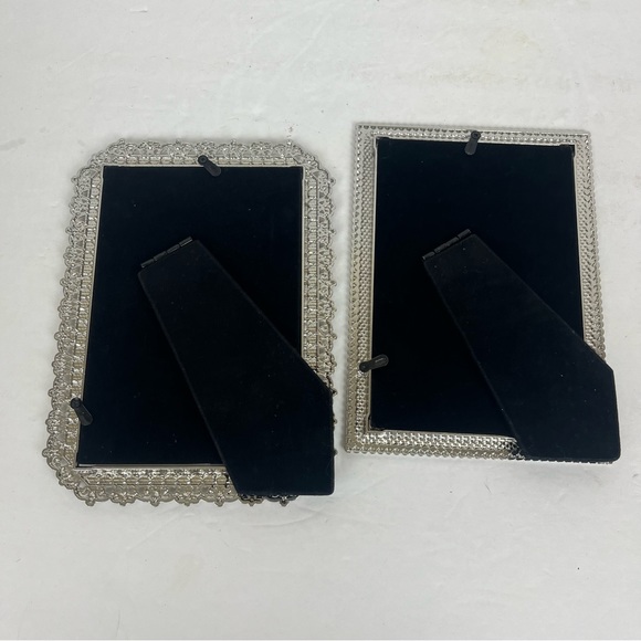 NWT-Pretty silver-tone easel backed-picture frames-pair(2) - Picture 8 of 10